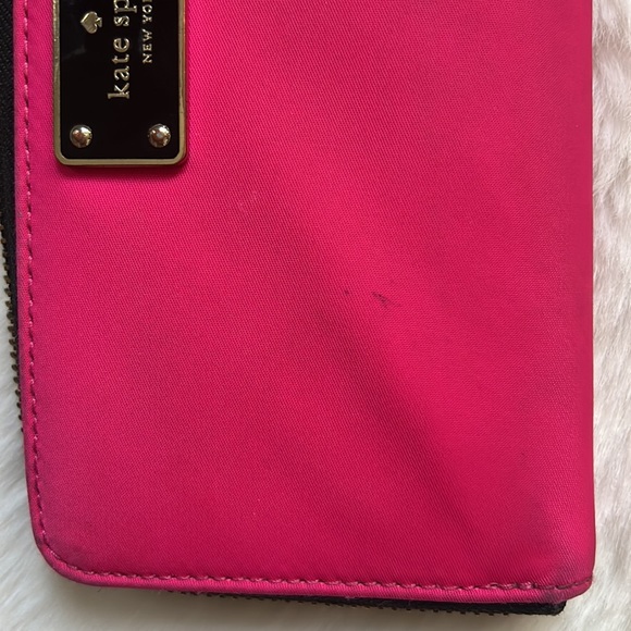 Preloved ❤️ hot pink nylon kate spade wallet - Picture 5 of 7